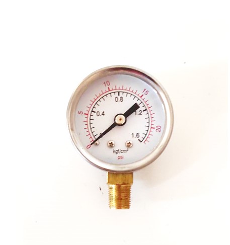 Manometr 0 - 25 psi - boční vstup - Bairan