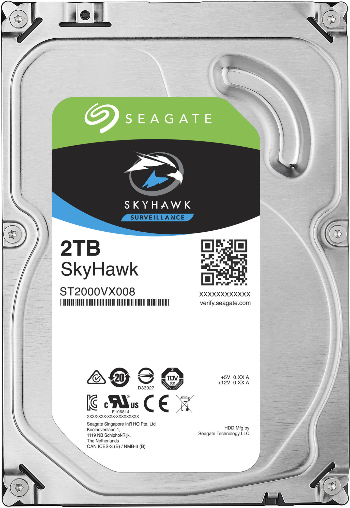 Pevný disk Seagate SkyHawk, 3,5" - 2TB ST2000VX008